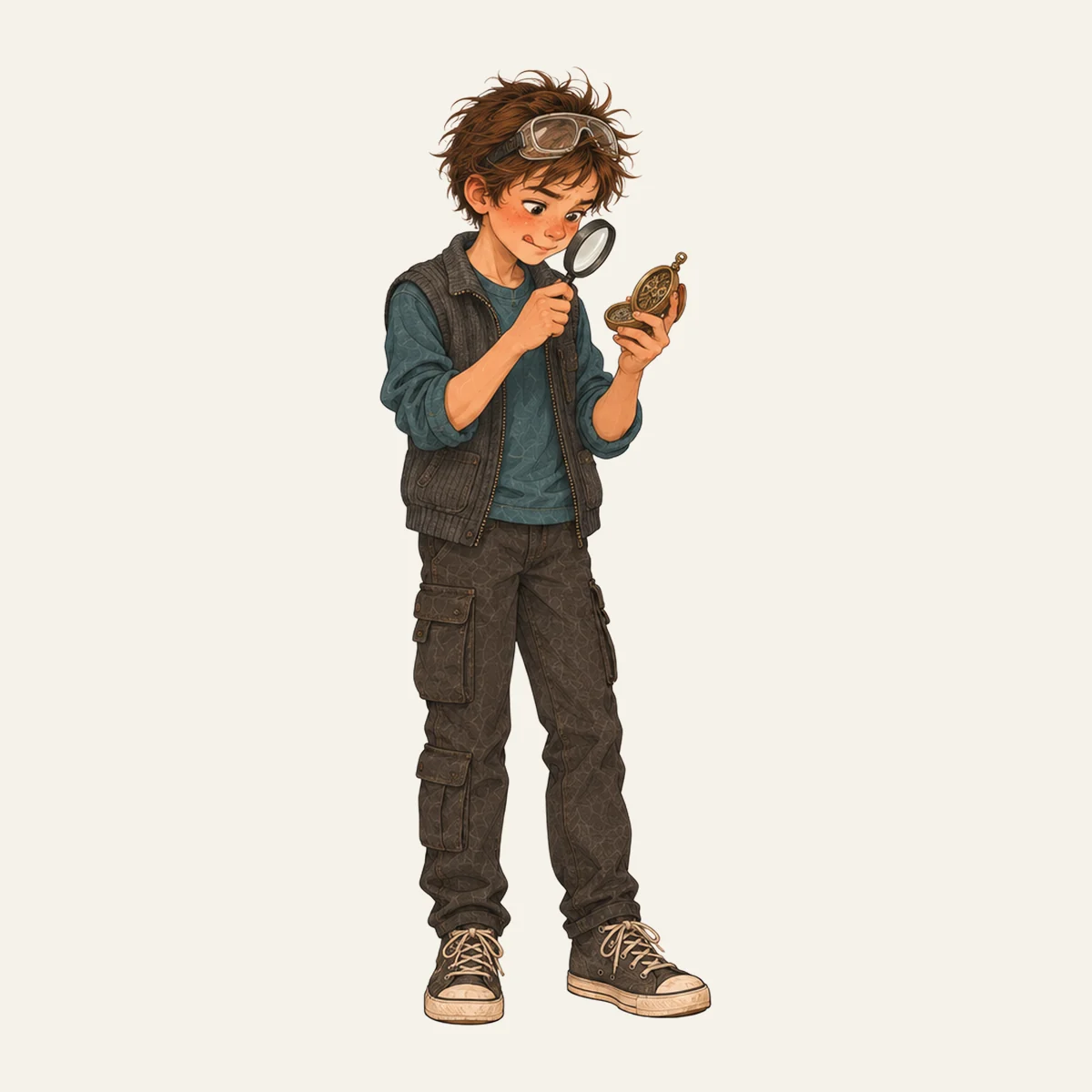 Christian mit einer Lupe