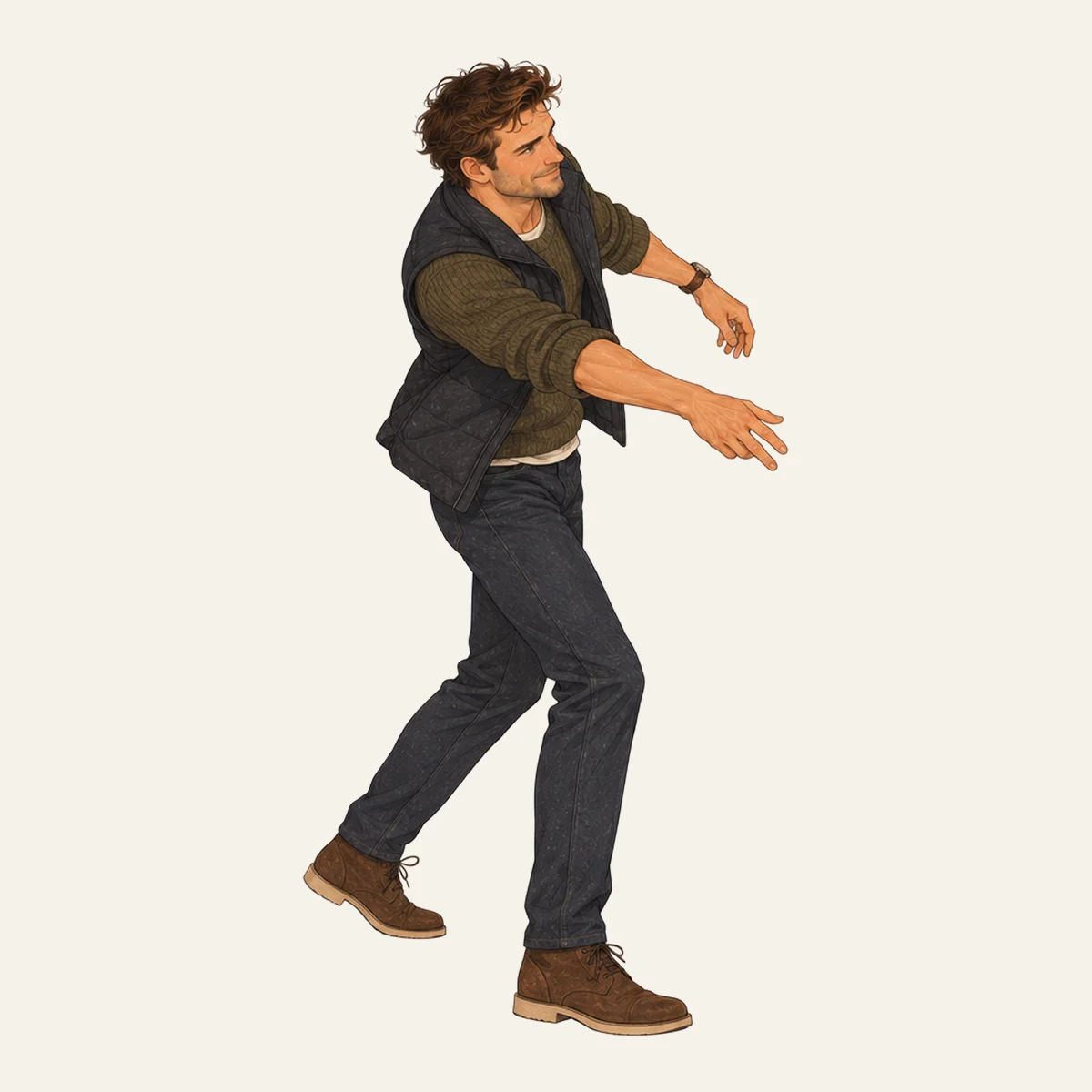Sam: Salsa with Mr. Ivanov. I'm learning. Slowly.