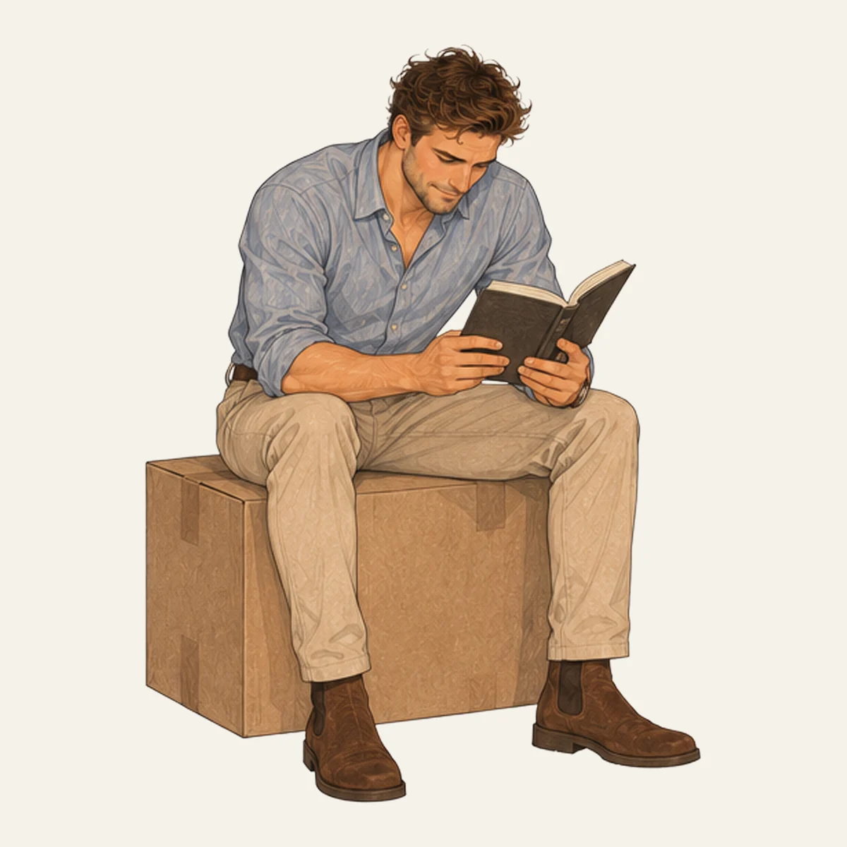 Sam: Eleven boxes of books. Break on box seven.