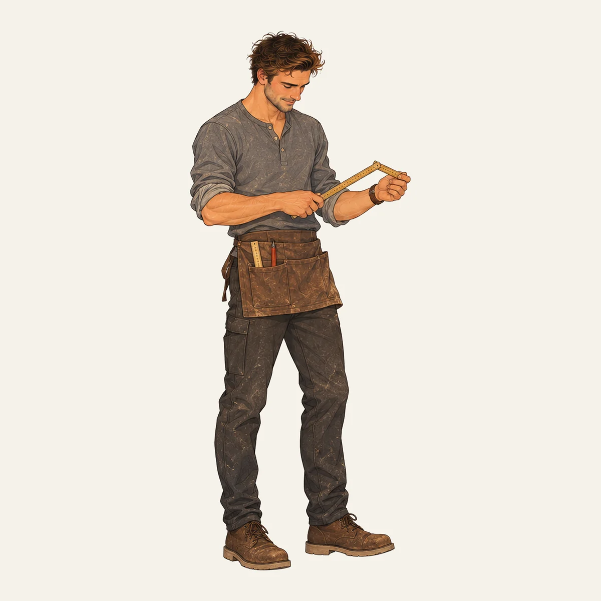 In his dad's woodshop