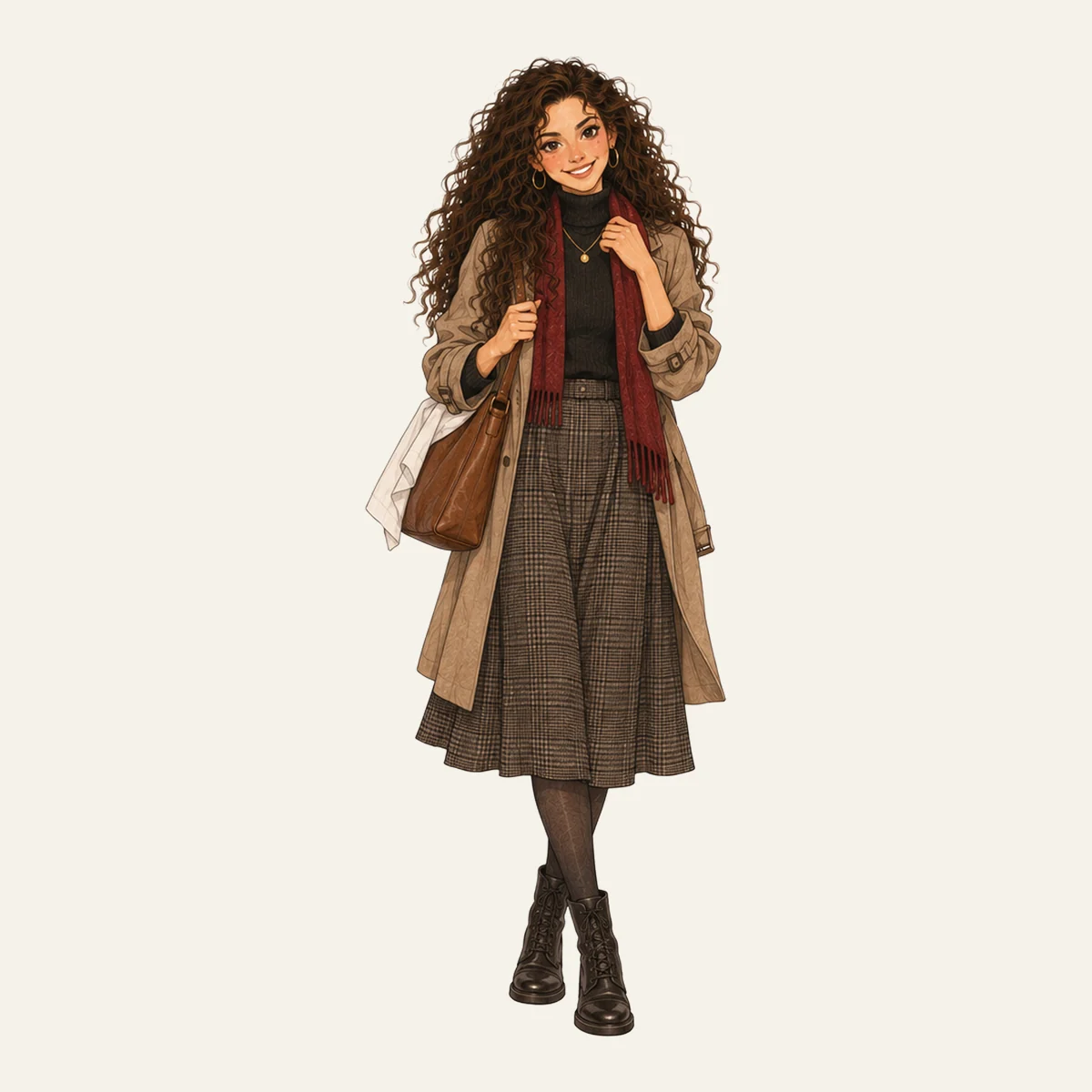 Victoria in a trench coat