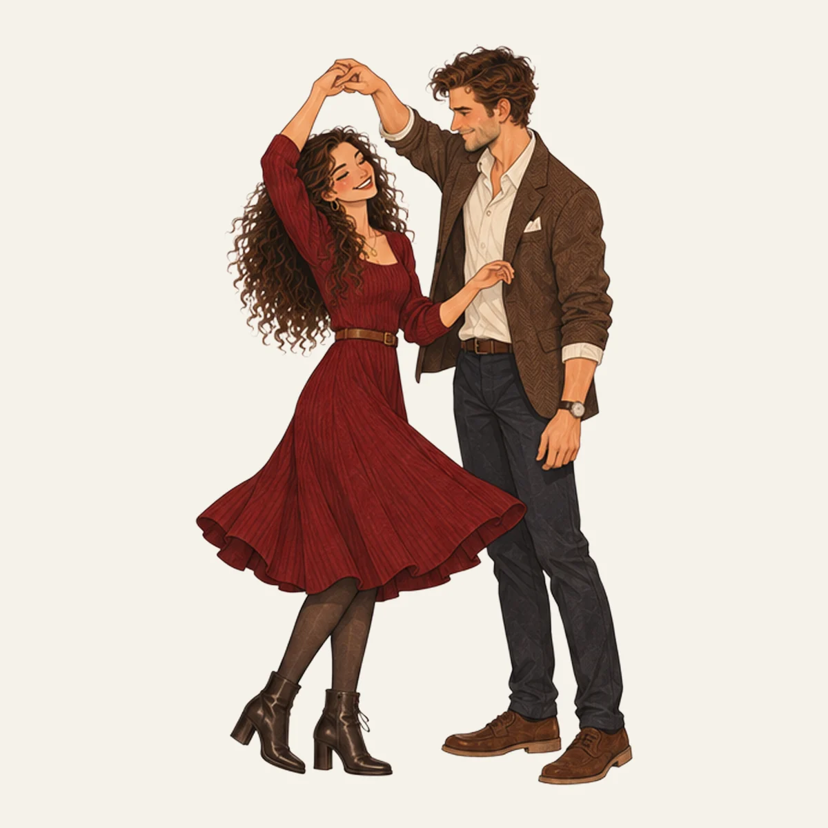 Salsa. He's learning it for her.