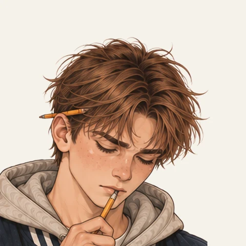 Leo At the drawing desk